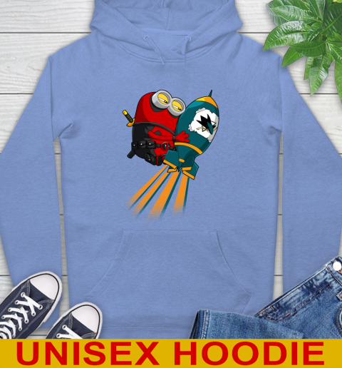 NHL Hockey San Jose Sharks Deadpool Minion Marvel Shirt Hoodie 11