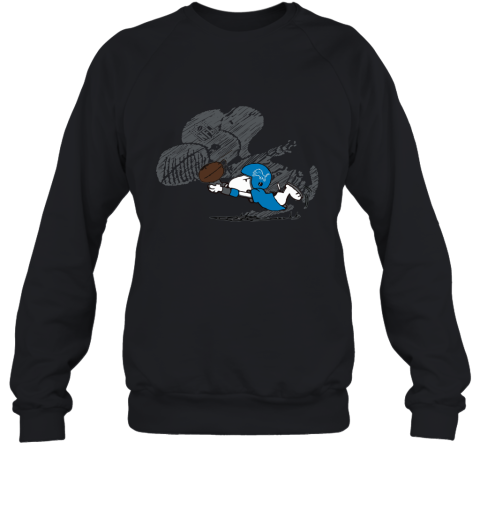 Detroit Lions Snoopy Plays The Football Game Sweatshirt