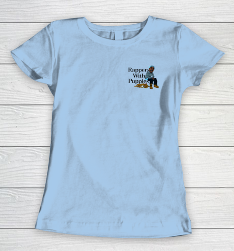 Rappers With Puppies Front and Back Women's T-Shirt 4