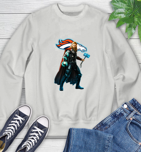 NFL Thor Avengers Endgame Football Denver Broncos Sweatshirt 5