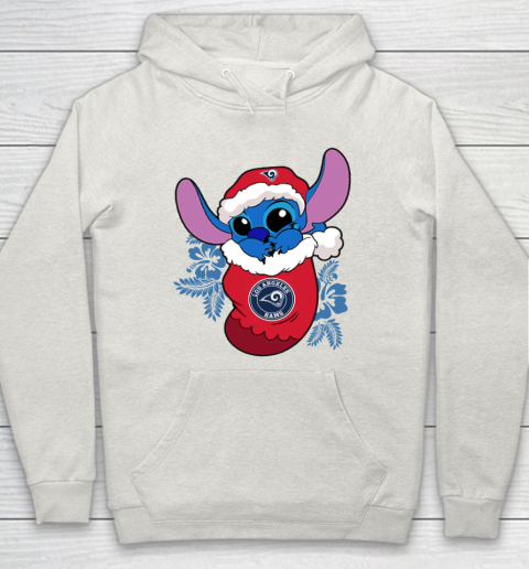 Los Angeles Rams Christmas Stitch In The Sock Funny Disney NFL Hoodie 12