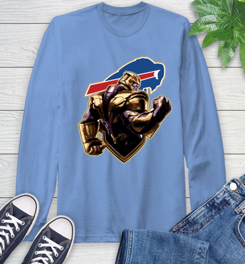 NFL Thanos Avengers Endgame Football Sports Buffalo Bills Long Sleeve T-Shirt 11