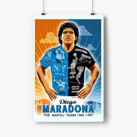Diego Armando MARADONA The Napoli Years 1924 1991 Poster