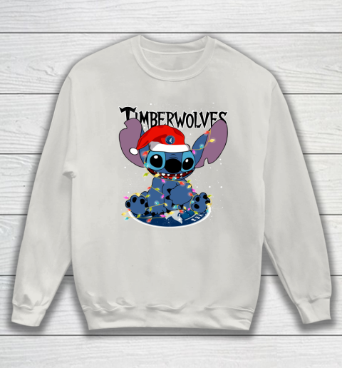 Minnesota Timberwolves NBA noel stitch Basketball Christmas Sweatshirt 8