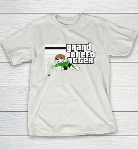 Jake Oettinger Grand Theft Otter Dallas Hockey Youth T-Shirt 9