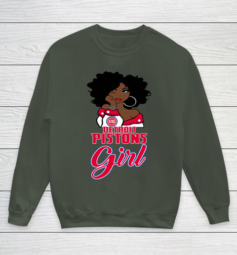 Detroit Pistons Girl NBA Youth Sweatshirt 10
