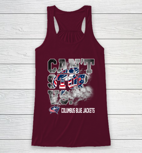 NHL Columbus Blue Jackets Hockey Can't Stop Vs Racerback Tank 2