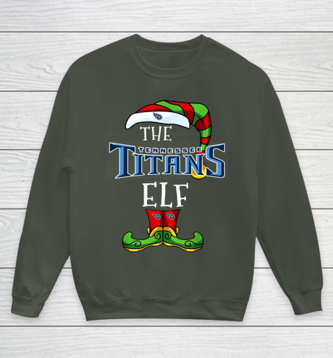 Tennessee Titans Christmas ELF Funny NFL Youth Sweatshirt 8