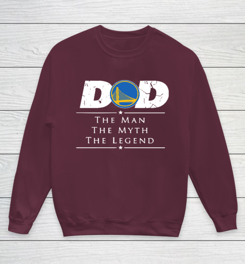 Golden State Warriors NBA Basketball Dad The Man The Myth The Legend Youth Sweatshirt 4