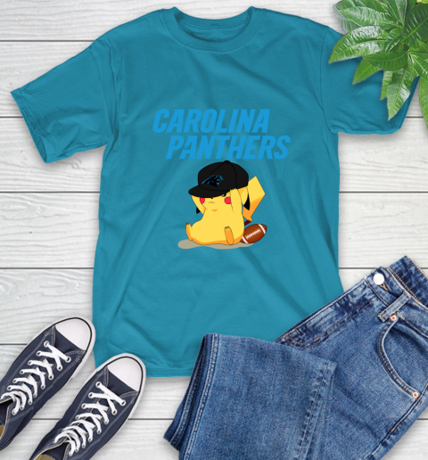 NFL Pikachu Football Sports Carolina Panthers T-Shirt 8