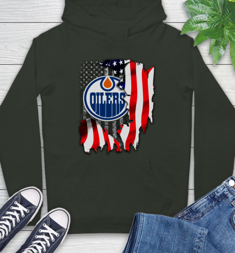 Edmonton Oilers NHL Hockey American Flag Hoodie 12