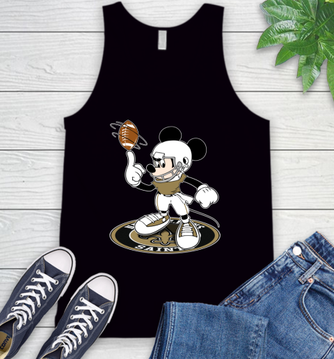 NFL Football New Orleans Saints Cheerful Mickey Disney Shirt Tank Top
