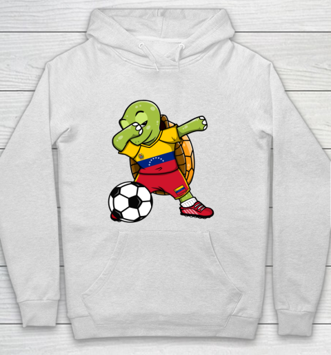 Dabbing Turtle Venezuela Soccer Fans Jersey Flag Football Hoodie