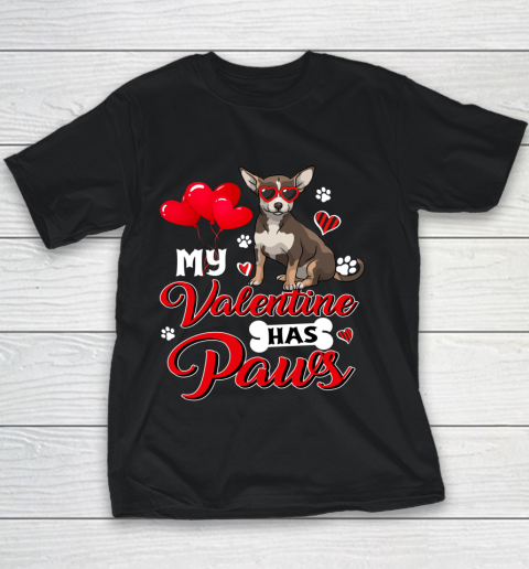 My Valentine Has Paws Chihuahua Valentine s Day Youth T-Shirt