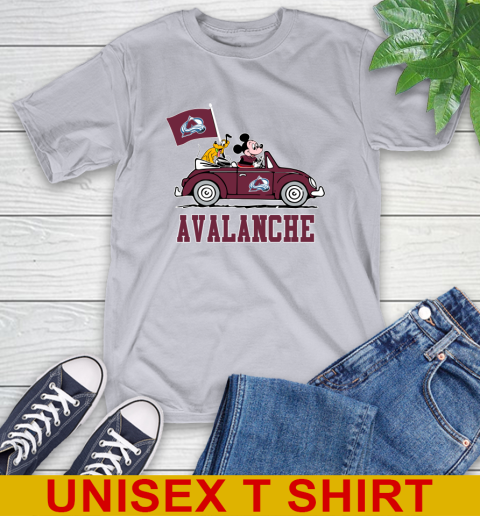 NHL Hockey Colorado Avalanche Pluto Mickey Driving Disney Shirt T-Shirt 6