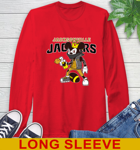 Jacksonville Jaguars NFL Football Mickey Peace Sign Sports Long Sleeve T-Shirt 10