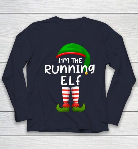 I m The Running Elf Funny Elf Family Matching Christmas Youth Long Sleeve 2