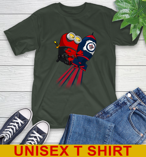 NHL Hockey Winnipeg Jets Deadpool Minion Marvel Shirt T-Shirt 7 NHL Hockey Winnipeg Jets Deadpool Minion Marvel Shirt T-Shirt - Image 7