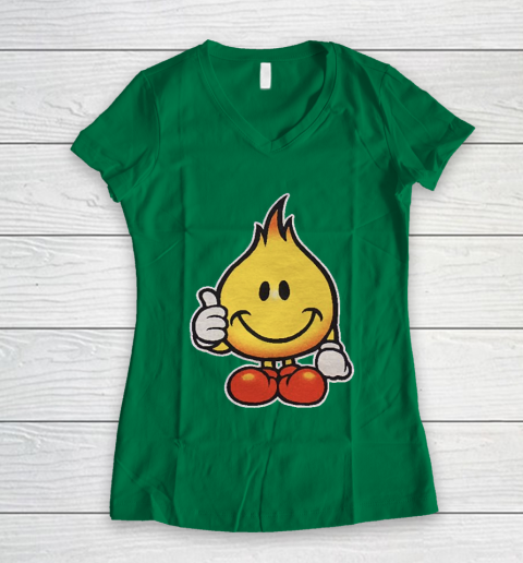 World Industries Flame Boy Hook Ups Skate Hookups Hook Ups 90's Vintage Women's V-Neck T-Shirt 3