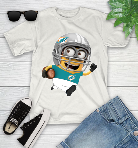 NFL Miami Dolphins Minions Disney Football Sports Youth T-Shirt