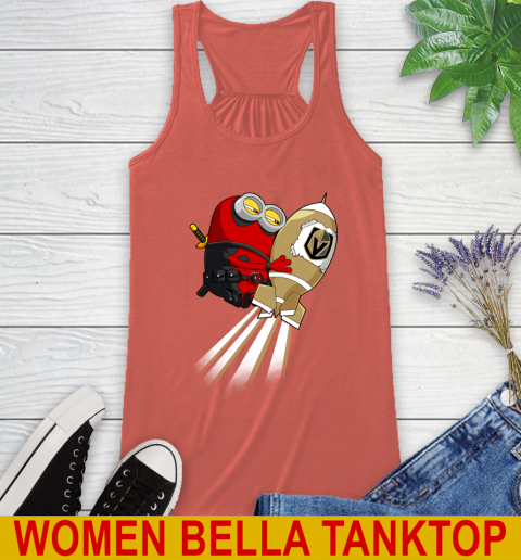 NHL Hockey Vegas Golden Knights Deadpool Minion Marvel Shirt Racerback Tank 3