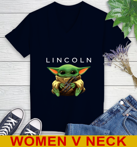 Star Wars Baby Yoda Hugs Lincoln Car Shirt 74