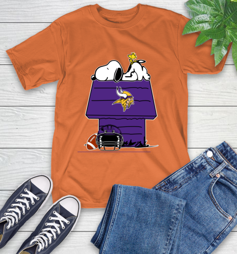 Minnesota Vikings NFL Football Snoopy Woodstock The Peanuts Movie T-Shirt 5