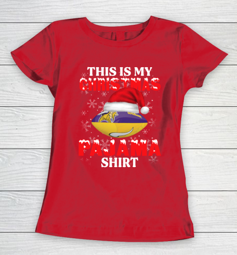 Minnesota Vikings This Is My Christmas Pajama Shirt NFL Women's T-Shirt 9