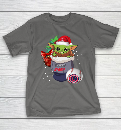 Cleveland Indians Christmas Baby Yoda Star Wars Funny Happy MLB T-Shirt 9