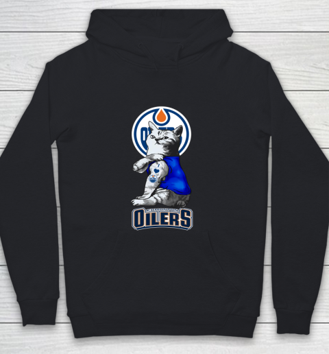 NHL My Cat Loves Edmonton Oilers Hockey Youth Hoodie