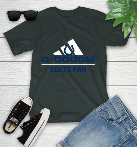 NFL A Badass Indianapolis Colts Fan Adidas Football Sports Youth T-Shirt 6