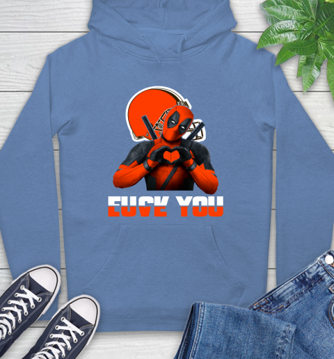 NHL Cleveland Browns Deadpool Love You Fuck You Football Sports Hoodie 11