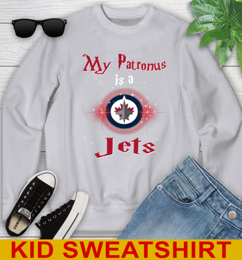 NHL Hockey Harry Potter My Patronus Is A Winnipeg Jets Youth Sweatshirt 3