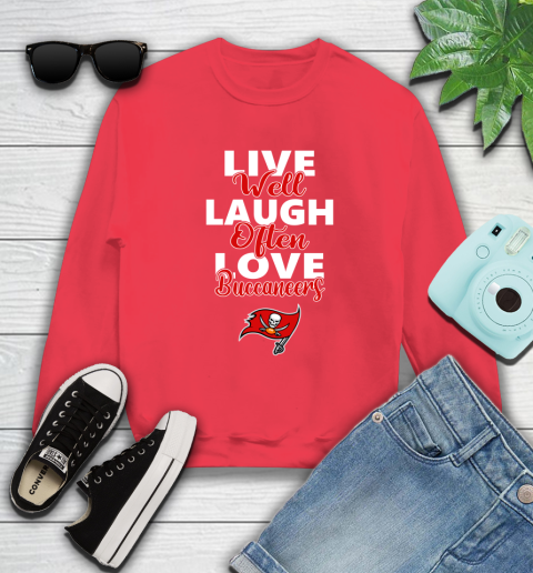 NFL Football Tampa Bay Buccaneers Live Well Laugh Often Love Shirt Sweatshirt 11