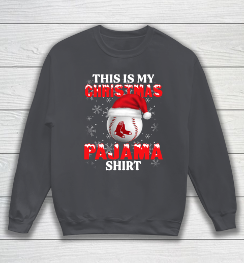 Boston Red Sox This Is My Christmas Pajama Shirt MLB Sweatshirt 4