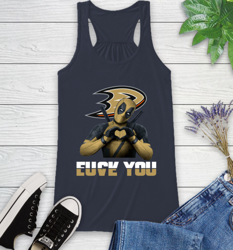 NHL Deadpool Love You Fuck You Hockey Sports Racerback Tank 10