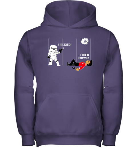 s83w star wars star trek a stormtrooper and a redshirt in a fight shirts youth hoodie 43 front purple