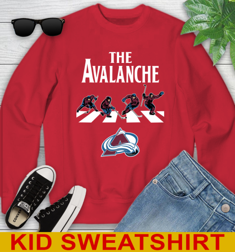 NHL Hockey Colorado Avalanche The Beatles Rock Band Shirt Youth Sweatshirt 7