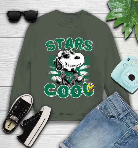 NHL Hockey Dallas Stars Cool Snoopy Shirt Youth Sweatshirt 7