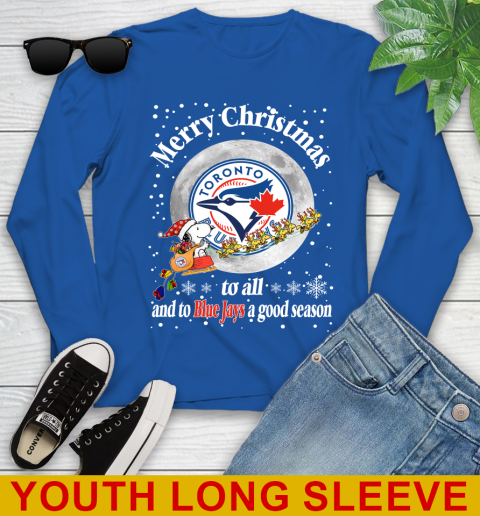 Toronto Blue Jays Merry Christmas To All And To Blue Jays A Good Season MLB Baseball Sports Youth Long Sleeve 10