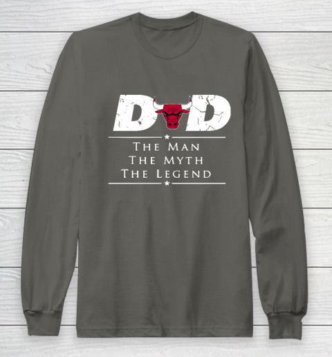 Chicago Bulls NBA Basketball Dad The Man The Myth The Legend Long Sleeve T-Shirt 5