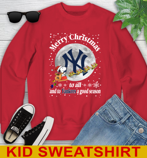 New York Yankees Merry Christmas To All And To Yankees A Good Season MLB Baseball Sports Youth Sweatshirt 7