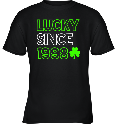 22nd Birthday St Patricks Lucky Since 1998 22 Years Old Youth T-Shirt
