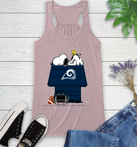 Los Angeles Rams NFL Football Snoopy Woodstock The Peanuts Movie Racerback Tank 11