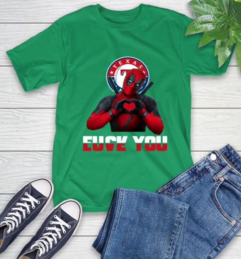 MLB Texas Rangers Deadpool Love You Fuck You Baseball Sports T-Shirt 7