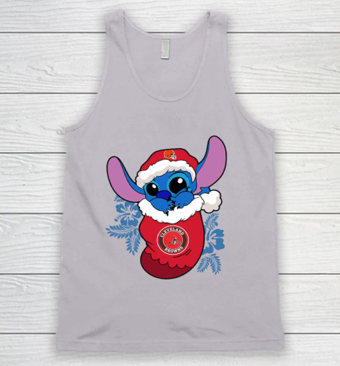 Cleveland Browns Christmas Stitch In The Sock Funny Disney NFL Tank Top 4
