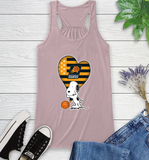 Phoenix Suns NBA Basketball The Peanuts Movie Adorable Snoopy Racerback Tank 11