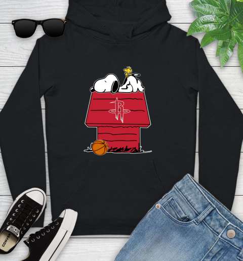 Houston Rockets NBA Basketball Snoopy Woodstock The Peanuts Movie Youth Hoodie 2