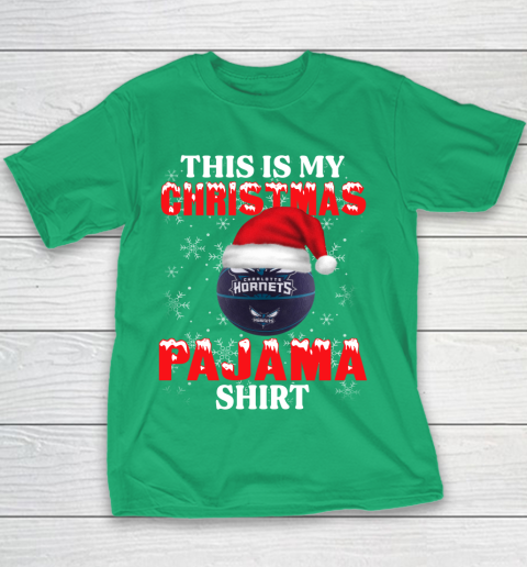 Charlotte Hornets This Is My Christmas Pajama Shirt NBA Youth T-Shirt 3