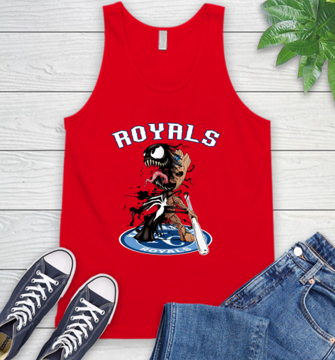 MLB Kansas City Royals Baseball Venom Groot Guardians Of The Galaxy Tank Top 6